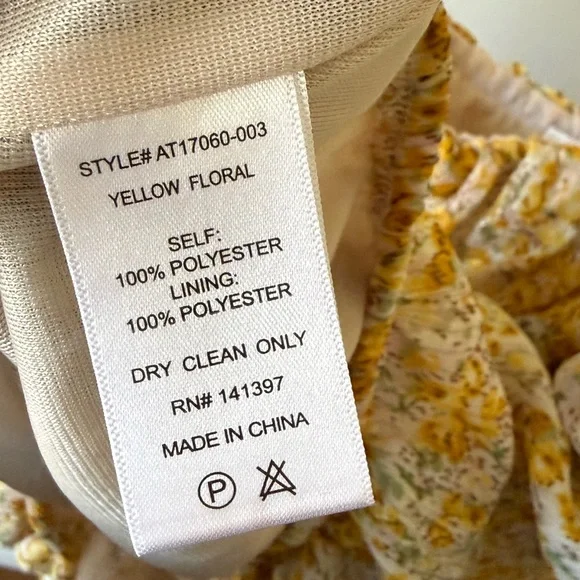 ASTR The Label One-Shoulder Yellow Floral Peasant Top - Picture 5 of 8